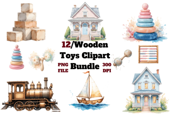 Download Wooden Toys Clipart Bundle - Premium Resources