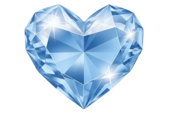 Download Blue Diamond Heart Shape - Diamond heart shape Collection