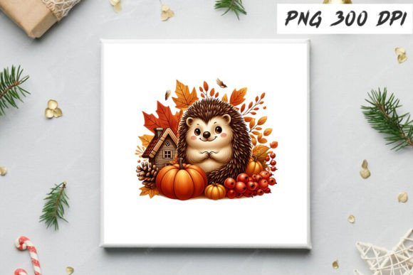 Download Autumn Hedgehog with House Free Clipart - Premium Resources